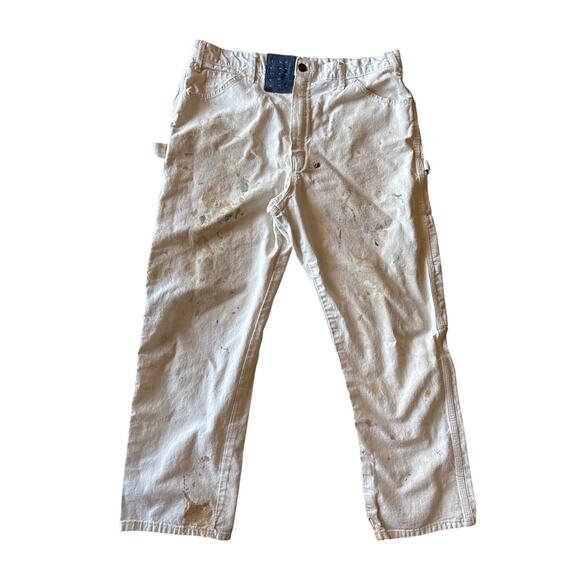 Dickies x Sherwin Williams 34x32 White Painted Painters Carpenter Workwear Pant - Picture 2 of 12